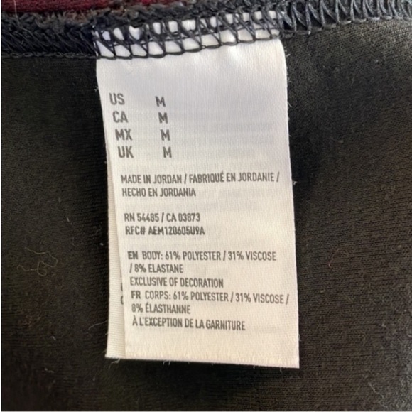 American Eagle Flex Zip Sweatshirt Burgundy Gray Heavyweight Hoodie Winter Gift - Picture 5 of 16